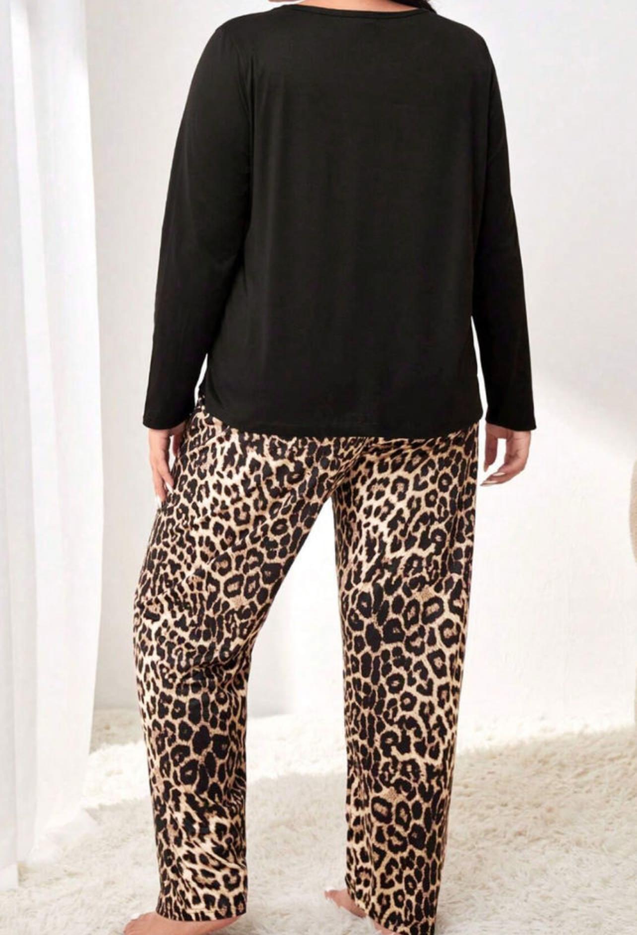 Plus Size Leopard Patched sleeves - Image 4