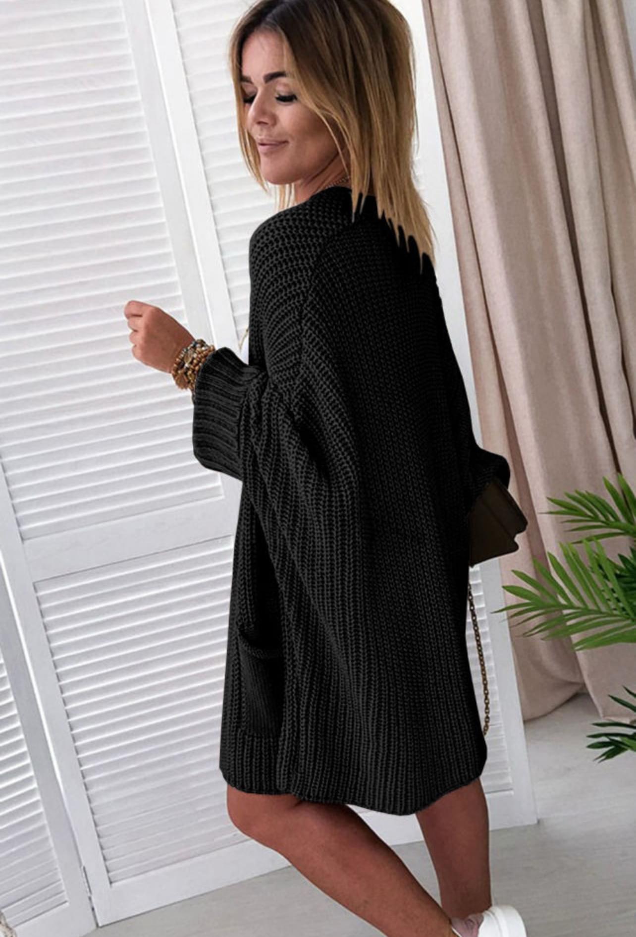 Black Oversized Cardigan - Image 2