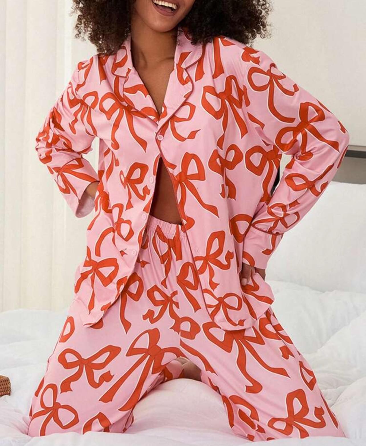 Sofelle Bow Print LoungeWear Set - Image 4