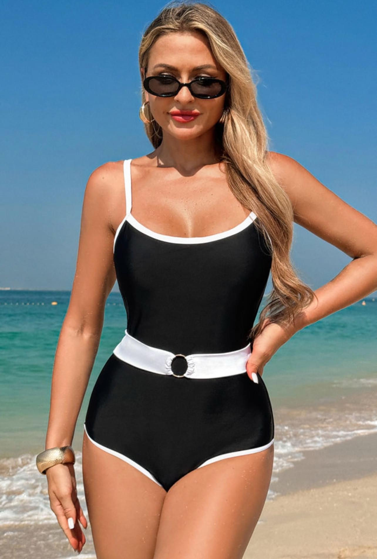 Sima Belted One Piece Swimsuit - Image 2